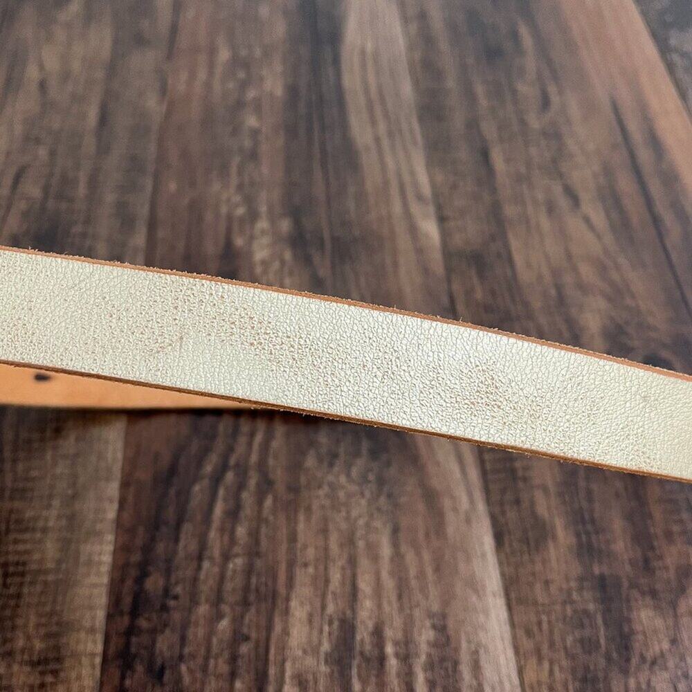 American Eagle Leather Belt Solid Brass Buckle We… - image 6